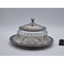 Vintage Marmeladen-Set aus Kristall & Versilbert - 1960er