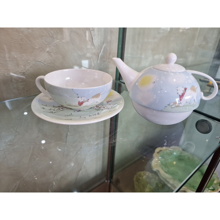 Zestaw Tea for One Aynsley Dog Tired Labrador