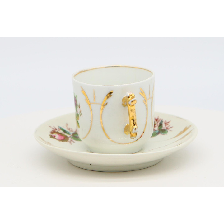 Tasse et Soucoupe en Porcelaine de Limoges (1910)