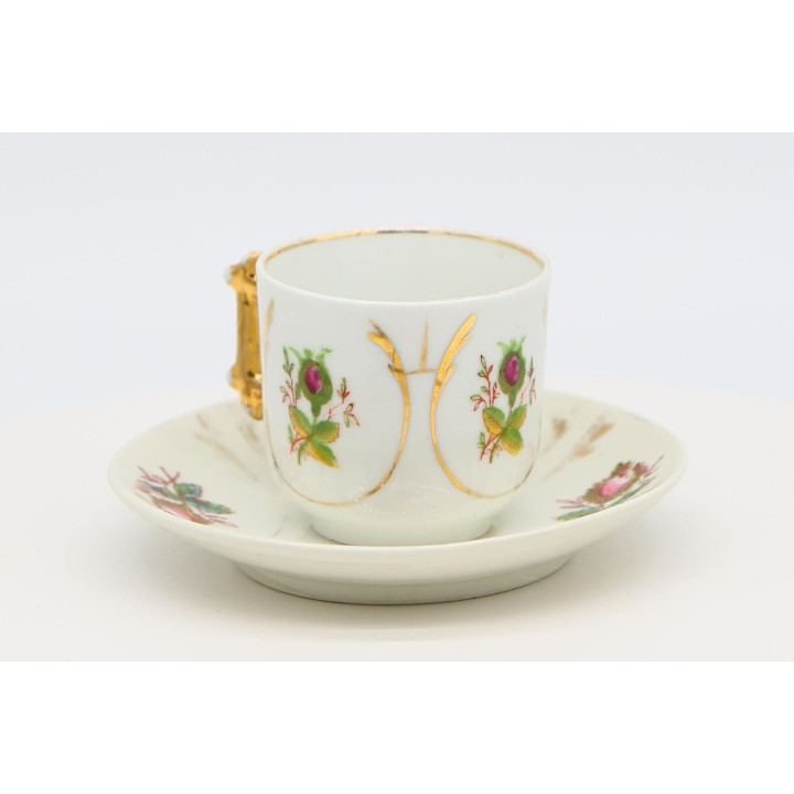 Tazza e Piattino in Porcellana di Limoges (1910)