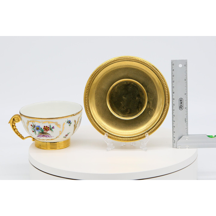 Juego de Té Belle Époque Porcelana y Metal h. 1910