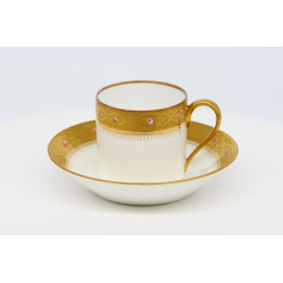 Tasse et Soucoupe Porcelaine Belle Époque 1910