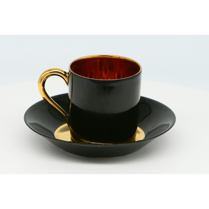 Art Deco Limoges Porcelain Cup & Saucer Atelier Primavera