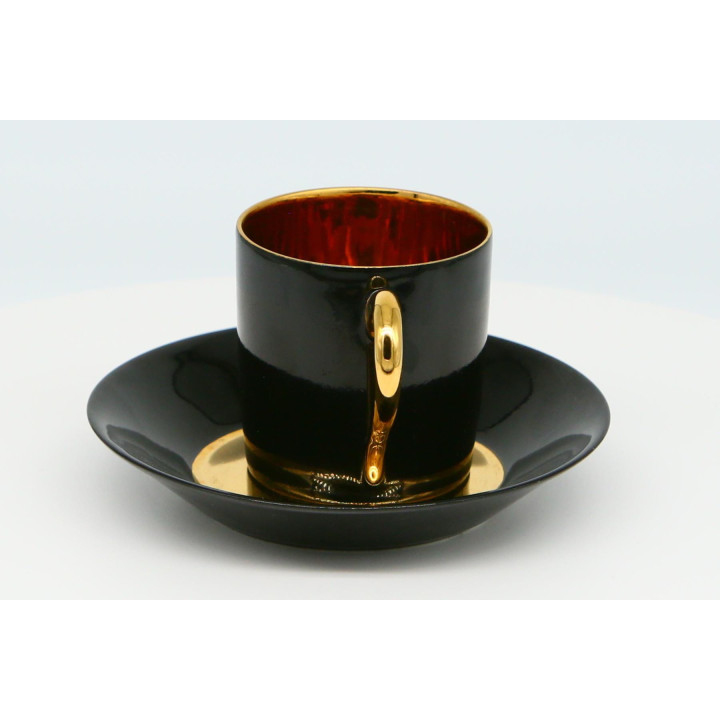 Tazza e Piattino Limoges Primavera Art Déco 1920