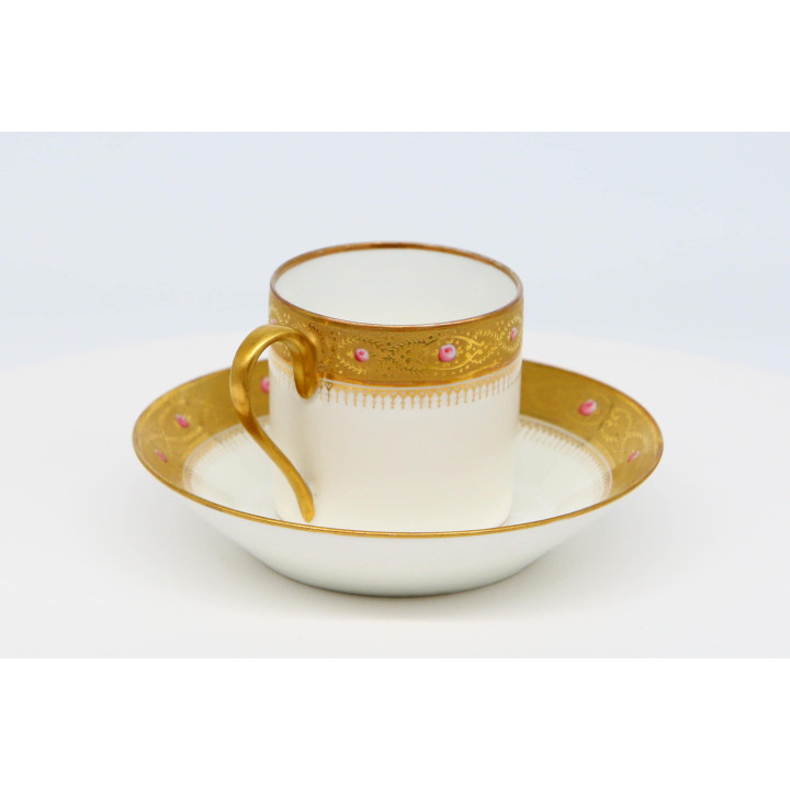 Xícara e Pires Porcelana Belle Époque 1910