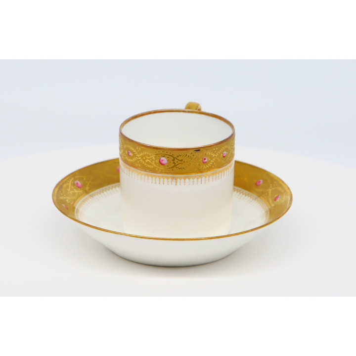 Belle Époque Porcelain Cup and Saucer (c. 1910)