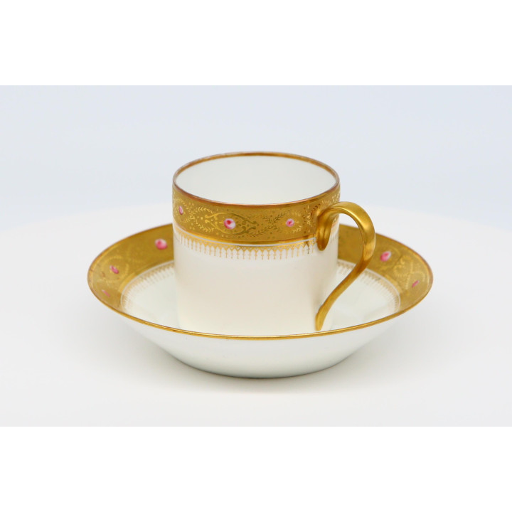 Belle Époque Porcelain Cup and Saucer (c. 1910)