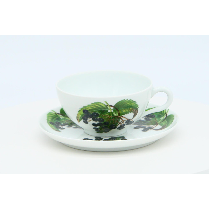 Porcelaine de Paris Teetasse & Untertasse Les Fruits Sauvages
