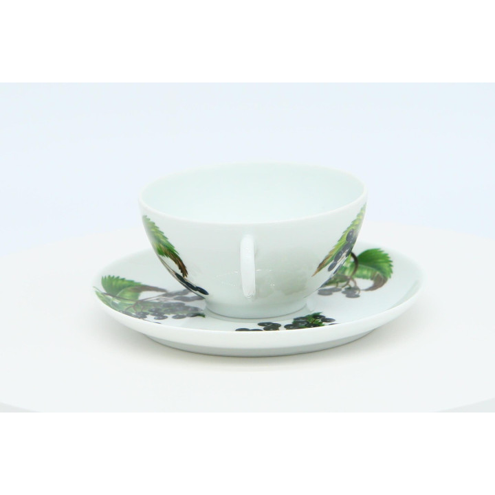Porcelaine de Paris Kop en Schotel Les Fruits Sauvages