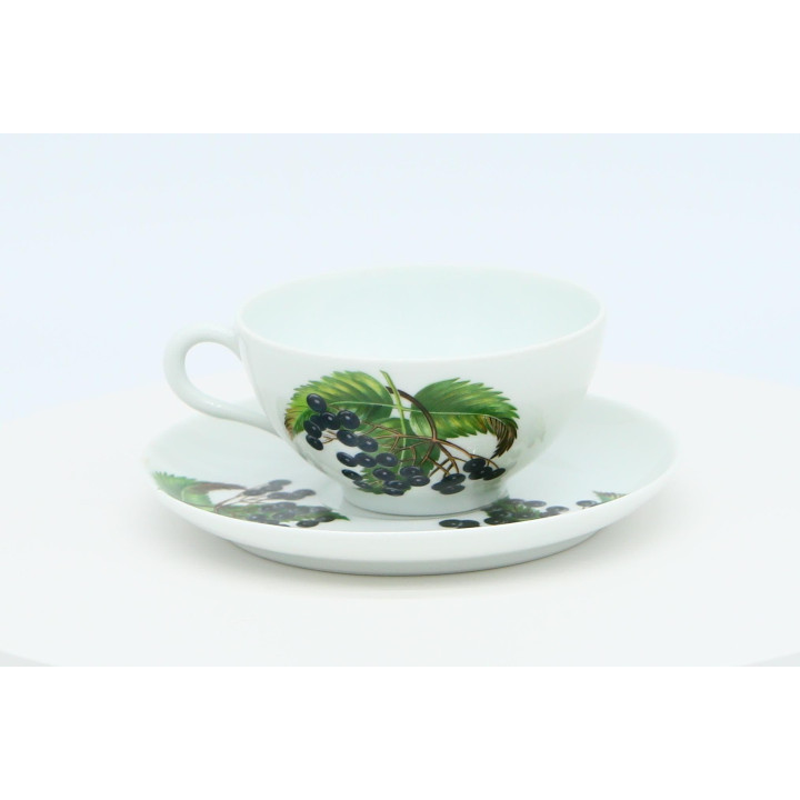 Porcelaine de Paris Kop en Schotel Les Fruits Sauvages