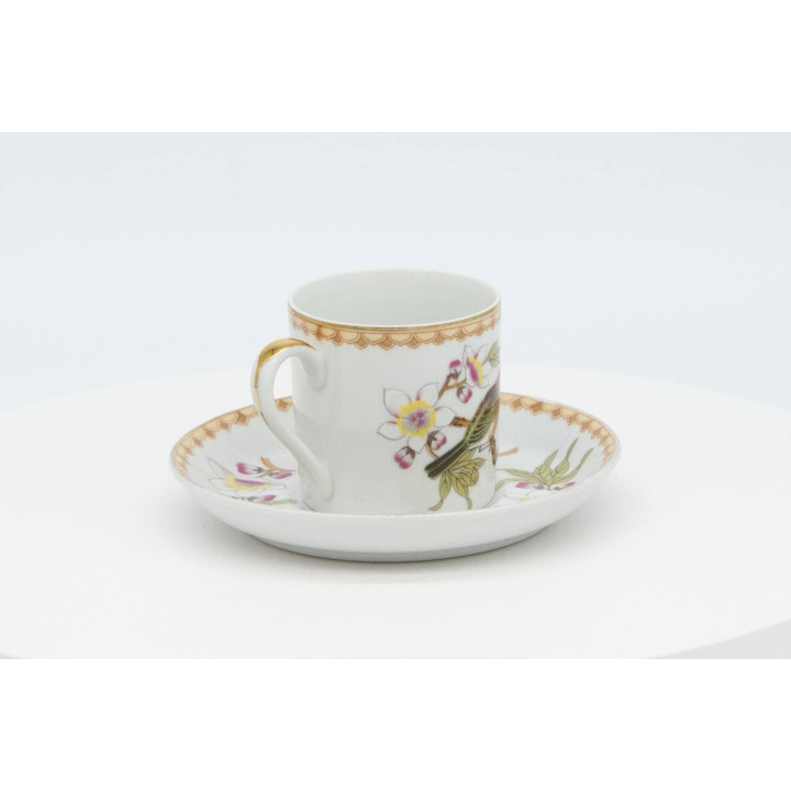 Porzellan-Kaffeetasse & Untersetzer Set Chinese Garden
