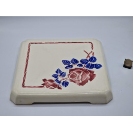Vintage Badonviller Guerledan Ceramic Trivet | French 1950s