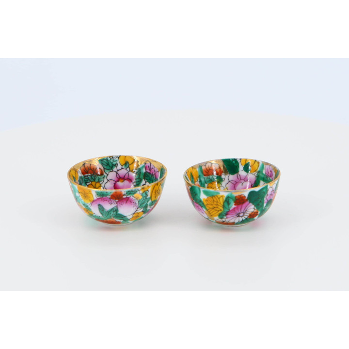 Mille Fleurs Porzellan Teeschalen - China 1970er Jahre