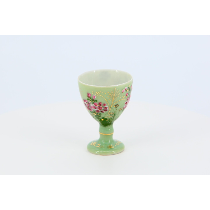 Japanese Taisho Porcelain Cup (1920s) — Floral & Gold