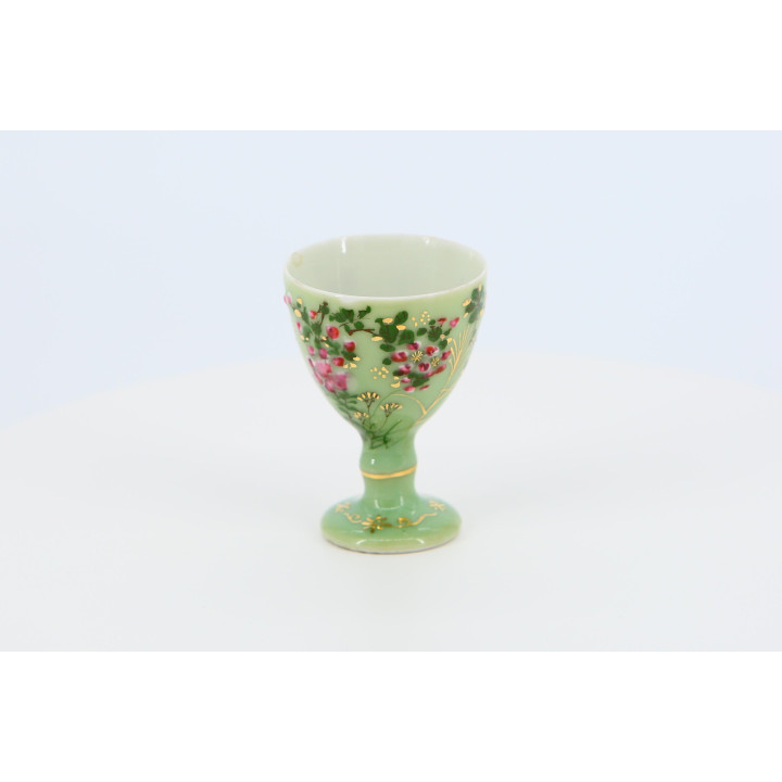 Japanse Taisho Porseleinen Kop (1920) — Bloemen & Goud