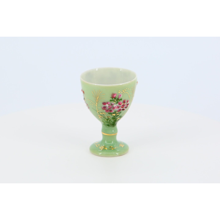 Japanese Taisho Porcelain Cup (1920s) — Floral & Gold