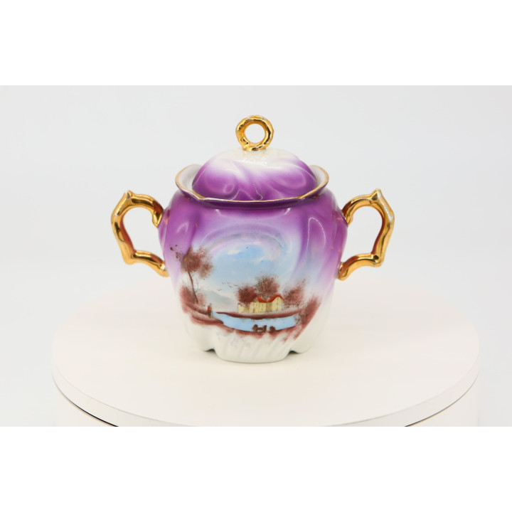 1930s Limoges Porcelain Sugar Bowl - Gonzalez Hermanos