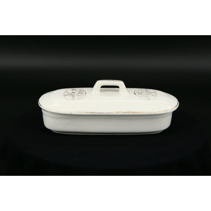 Scatola da Toeletta Antica in Ceramica XIX Secolo