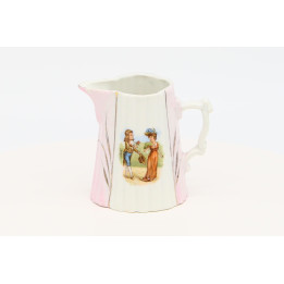Vintage Porzellan-Milchkännchen mit galanter Szene - 1980er