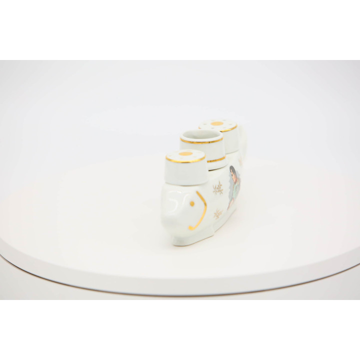 Vintage Napoleon Bonaparte Porcelain Table Set - Fish Stand