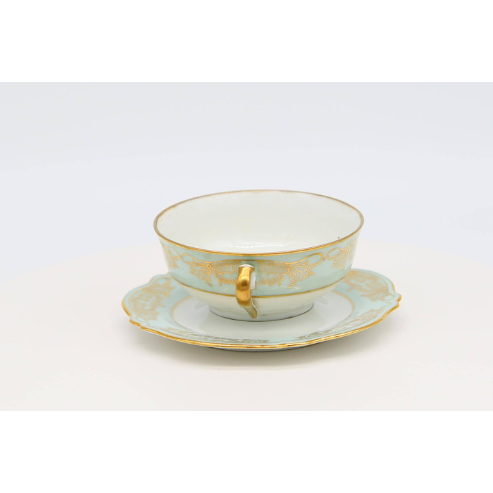 Antique Limoges Cenpor Tea Cup & Saucer, circa 1910