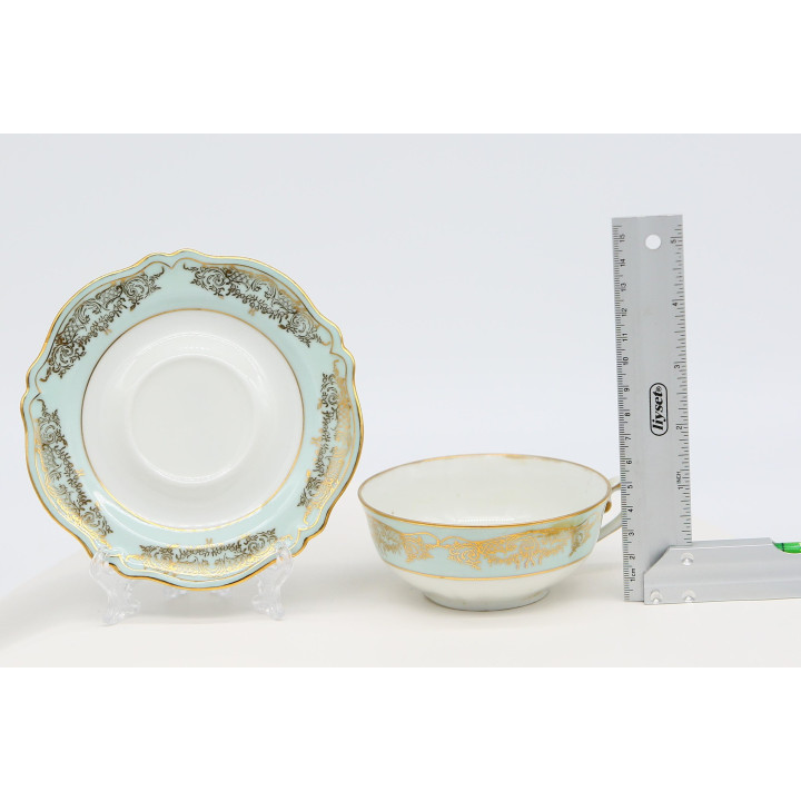 Limoges Cenpor theekop en schotel, circa 1910