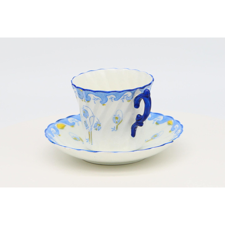Tazza e piattino Clifton China - Porcellana inglese antica 1900