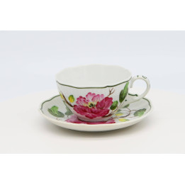 Set da Tè August Warnecke Hibiskus - Porcellana Dipinta a Mano
