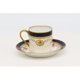 Tasse et Soucoupe Porcelaine de Limoges G. Kiefer Belle Époque