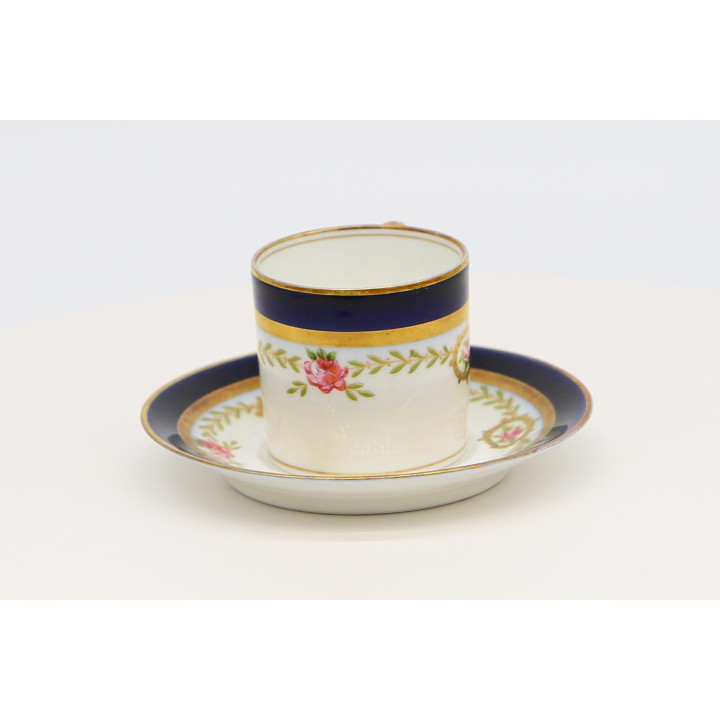 Tazza e Piattino Porcellana Limoges G. Kiefer Belle Époque