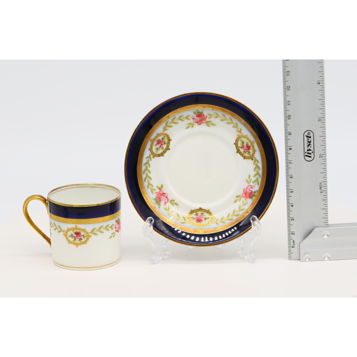 Tasse et Soucoupe Porcelaine de Limoges G. Kiefer Belle Époque