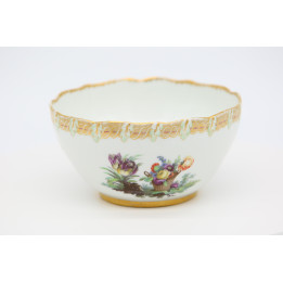 Ciotola in porcellana Meissen "Deutsche Blumen" anni '70