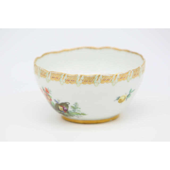Cuenco de porcelana Meissen "Deutsche Blumen" - Década 1970