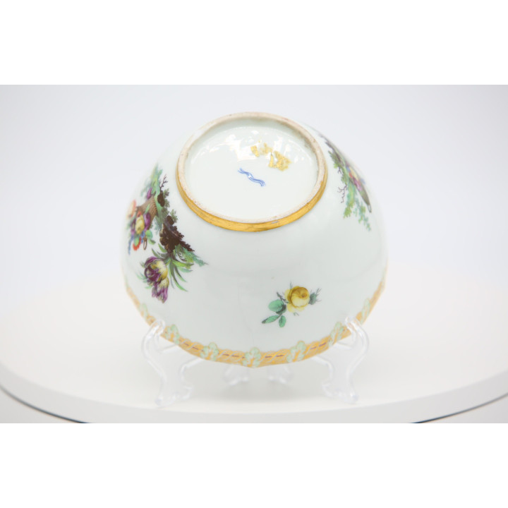 Cuenco de porcelana Meissen "Deutsche Blumen" - Década 1970