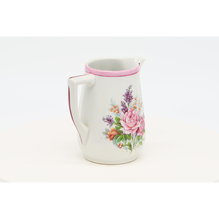 Limoges Vierzon Porzellan Milchkännchen, Rosen 1980er