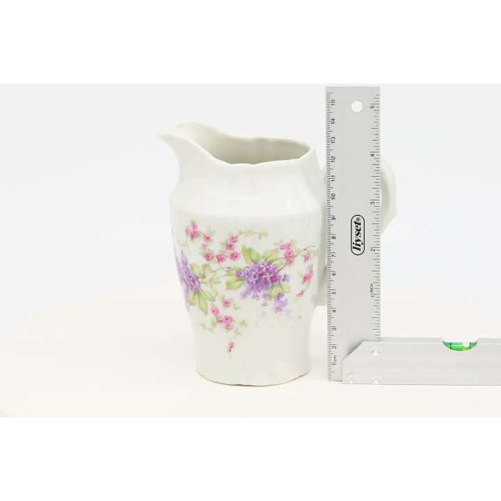 Vintage Porseleinen Melkkannetje met Bloemen