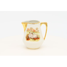 Jarra de Leite Porcelana Limoges Anos 80 — Cena Bucólica