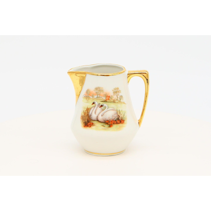 Limoges Porzellan Milchkännchen 1980er — Bukolische Szene