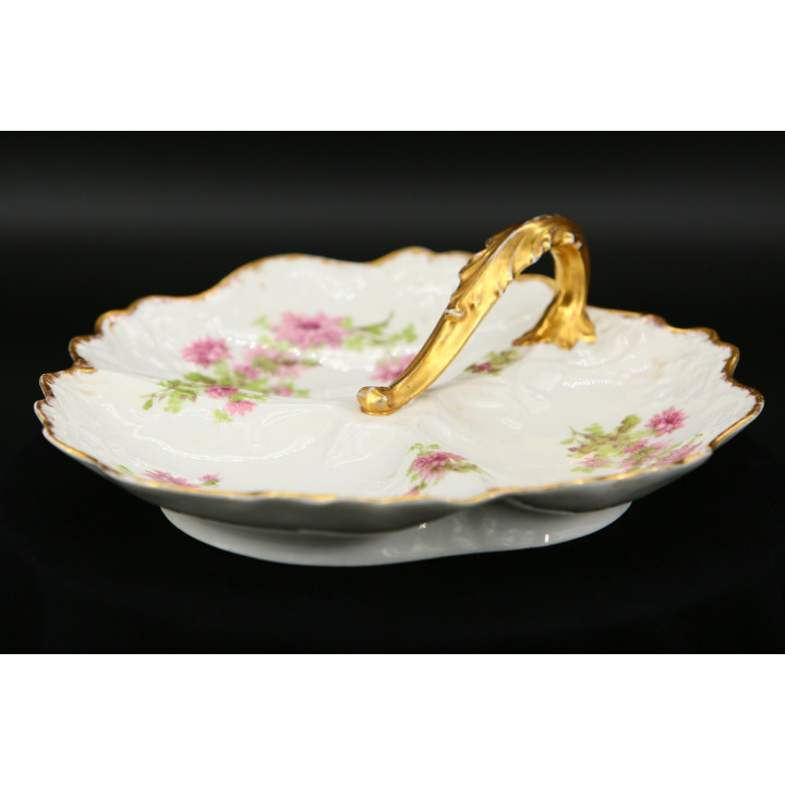 Plato Dividido de Porcelana Vintage — Estilo Francés