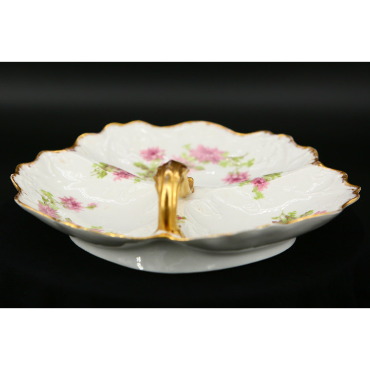 Vintage Porcelain Divided Serving Plate — 1990s Style