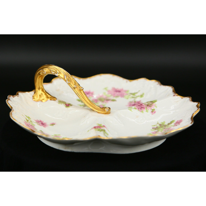 Plato Dividido de Porcelana Vintage — Estilo Francés