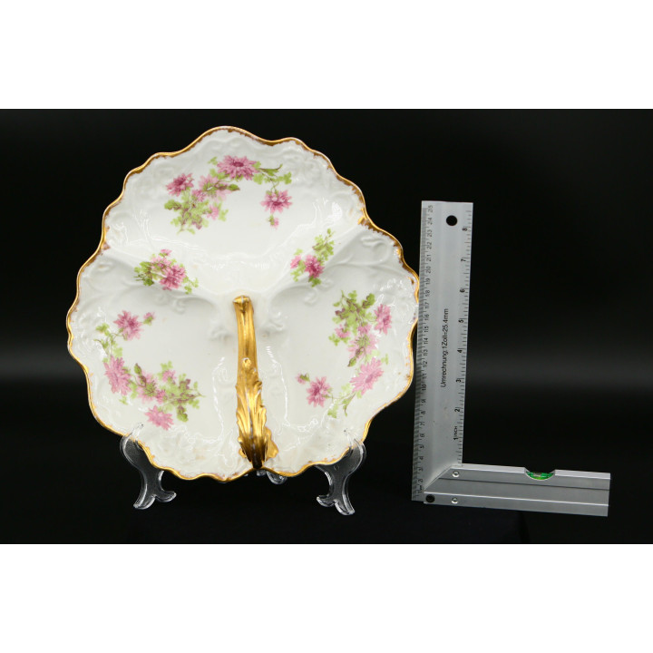 Vintage Porcelain Divided Serving Plate — 1990s Style