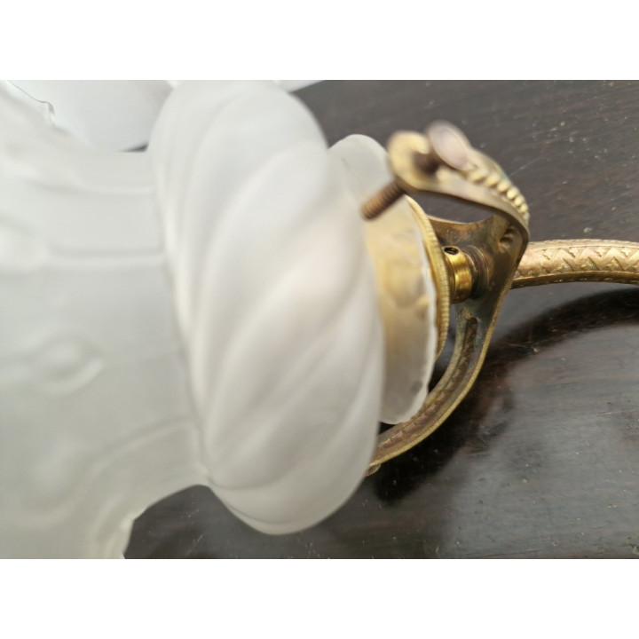 Art Nouveau Wandlamp Brons & Glas, Jaren 30