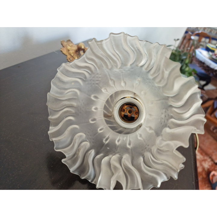 Art Nouveau Wandlamp Brons & Glas, Jaren 30