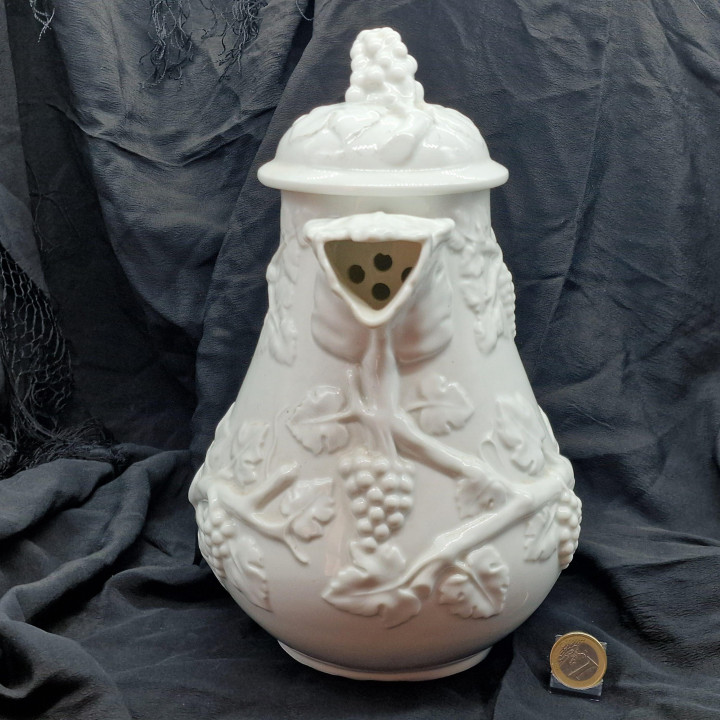 Pichet en porcelaine Bidasoa vintage relief raisins