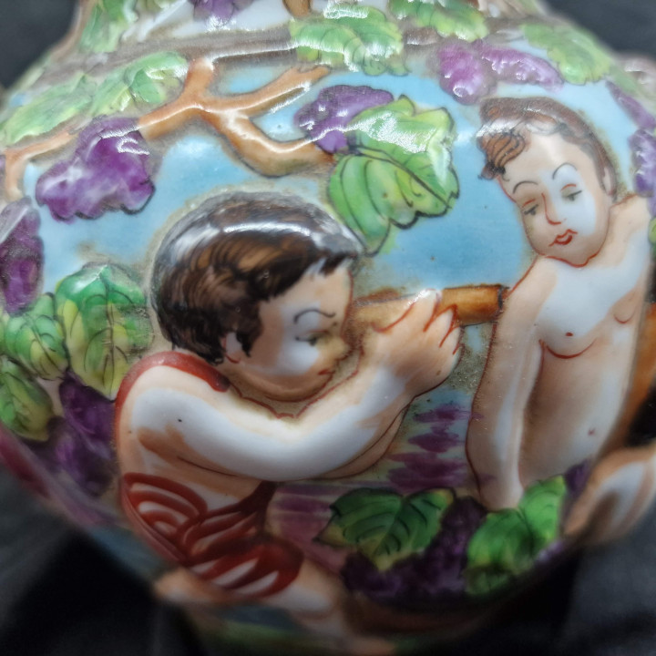 Italiaanse Capodimonte Keramieken Kan jaren '50 - Wijnoogst