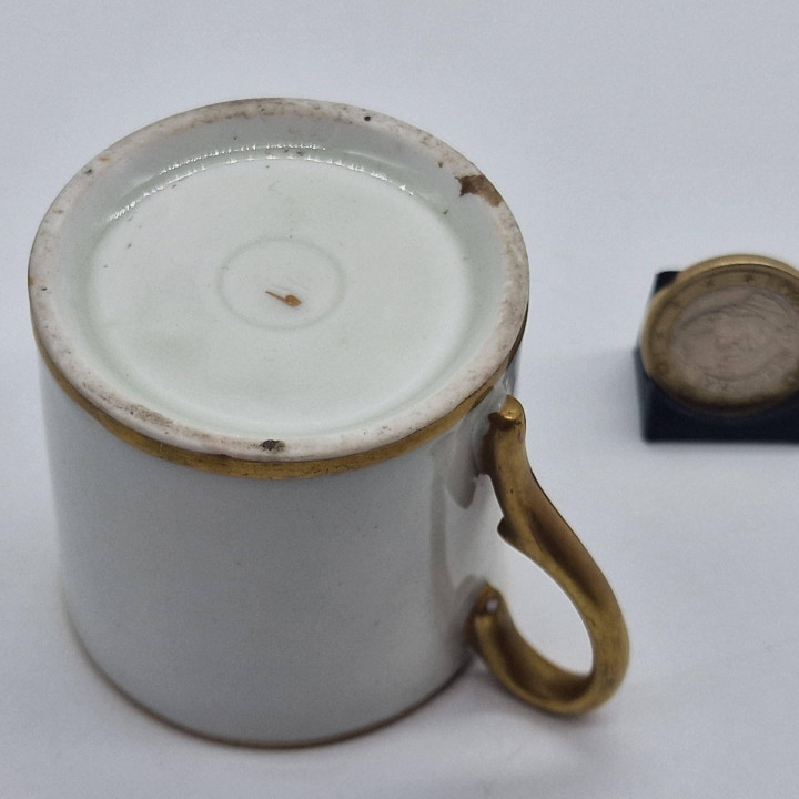 Chávena Miniatura Porcelana Século XIX - Papagaio Pintado