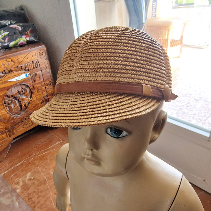 Vintage 1960s Kinderpet van Stro