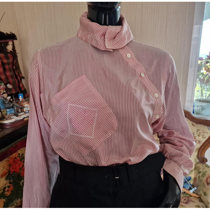Vintage Loewe Overhemd Jaren 80 Asymmetrisch