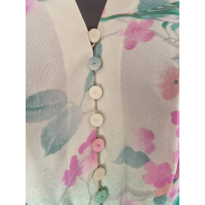 Vintage Seidenkleid 1970er | Spanische Haute Couture